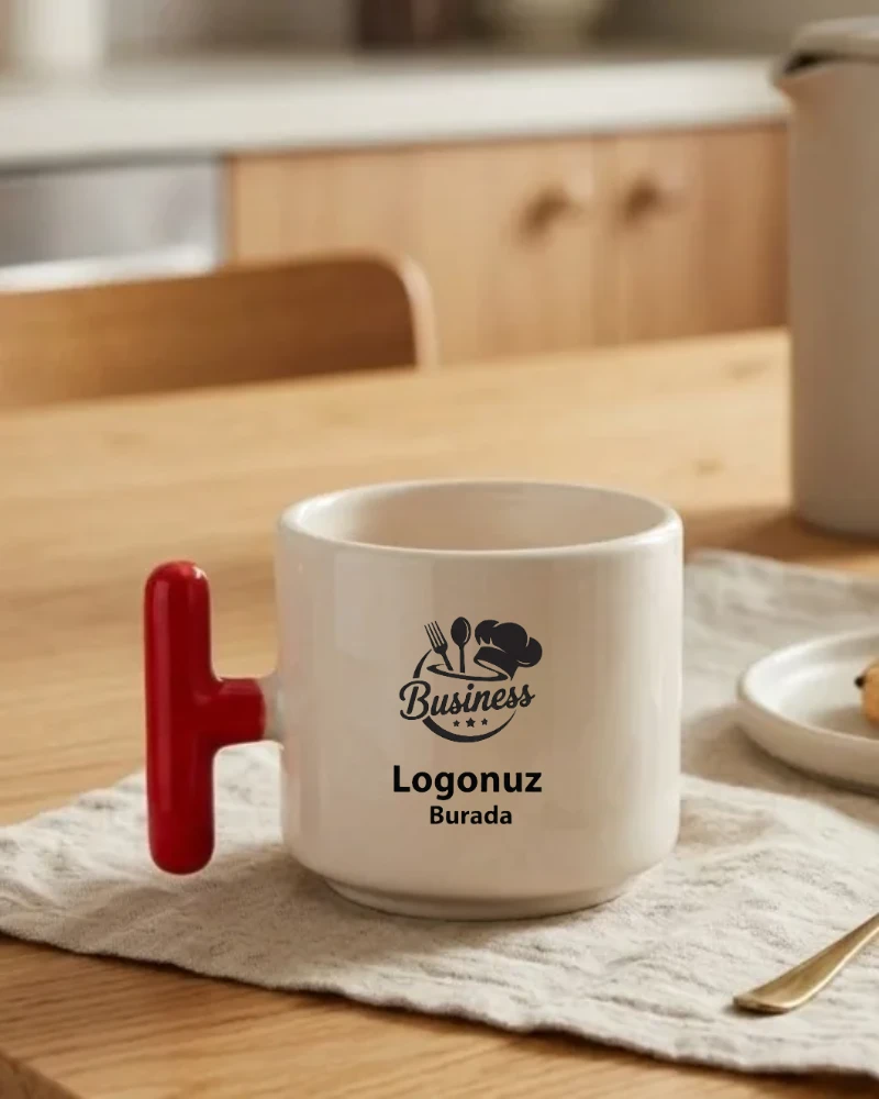T Kulplu Kupa Kırmızı 1